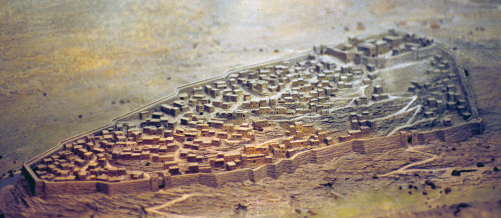 Modell Jerusalems zur Zeit König Davids, ausgestellt in der Jerusalemer Davidszitadelle.