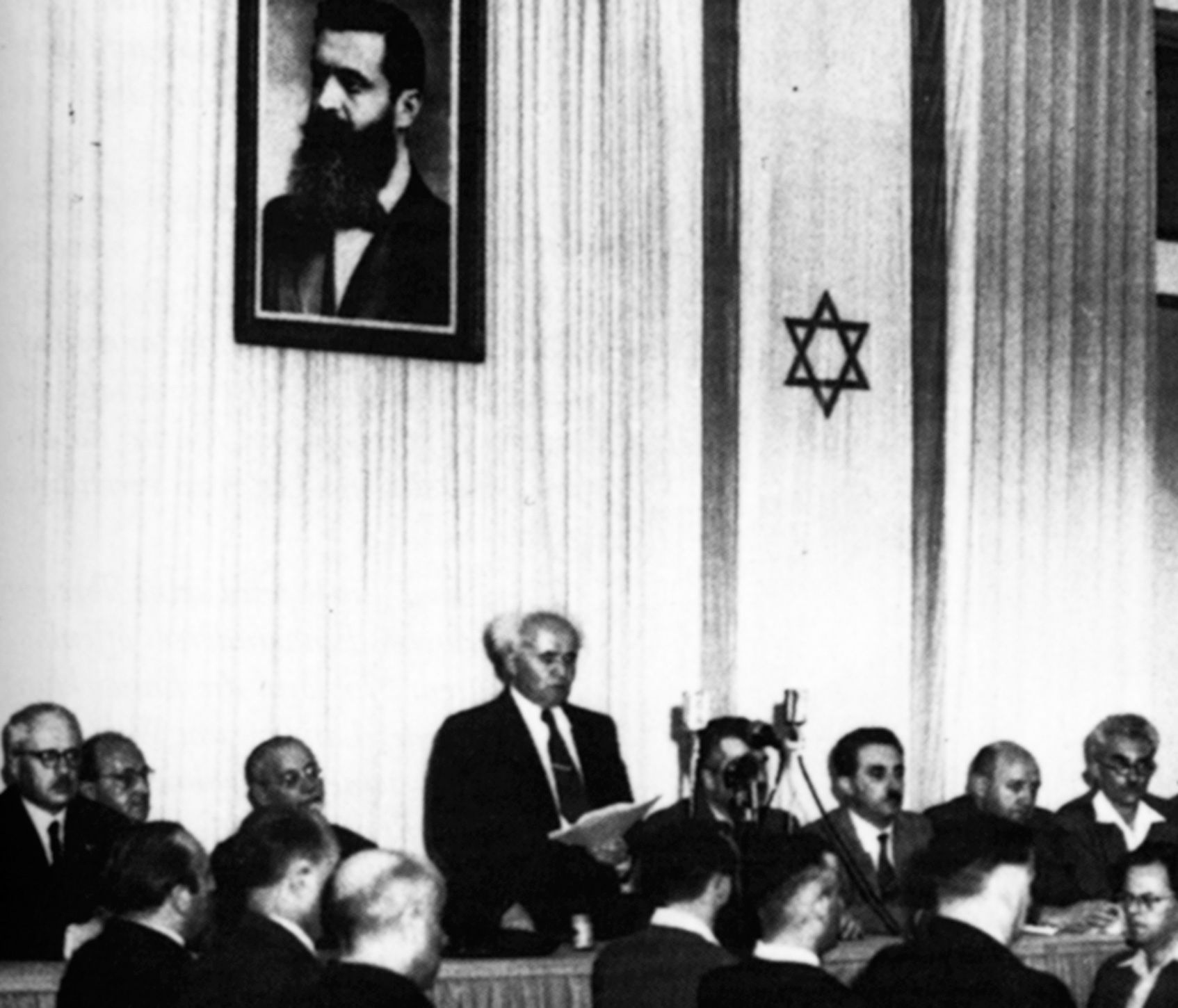 David Ben-Gurion verkündet die Unabhängigkeit Israels.