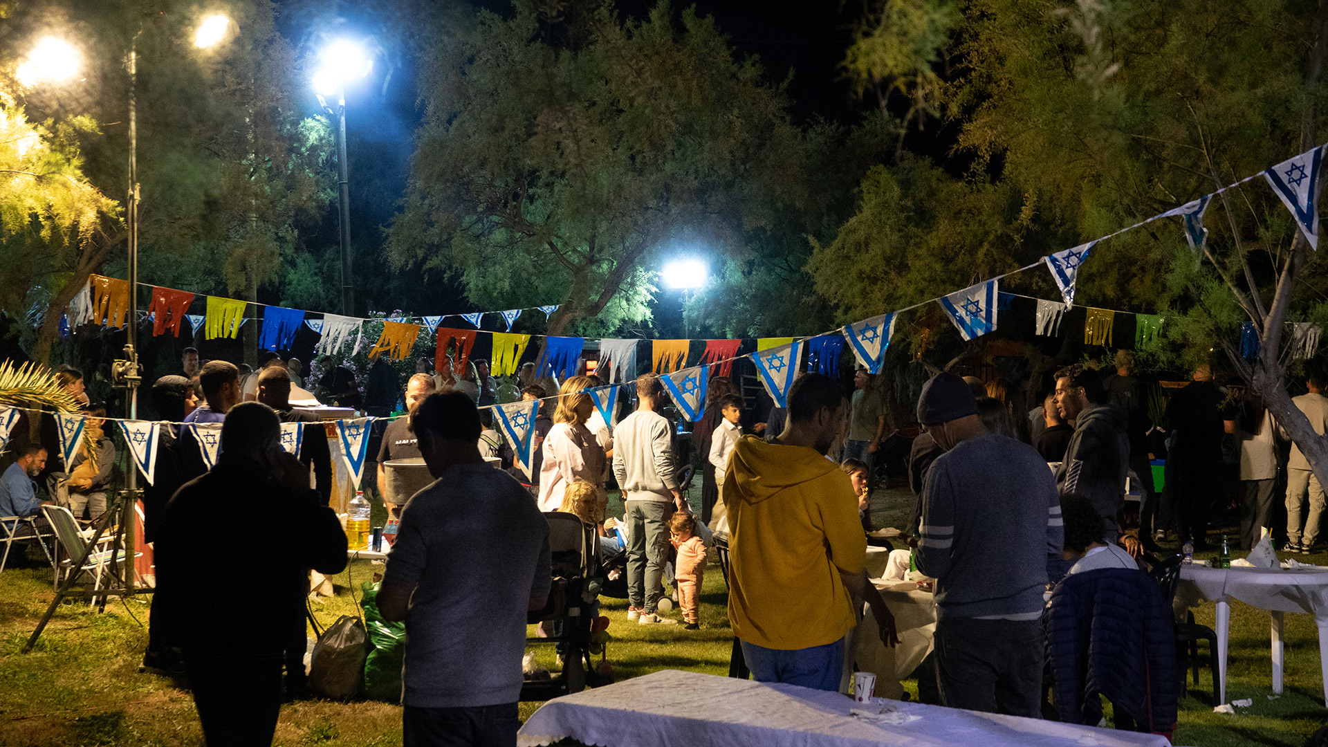 Feierlichkeiten zum 75. Unabhängigkeitstag im Kibbuz Shavei Zion im Norden Israels.